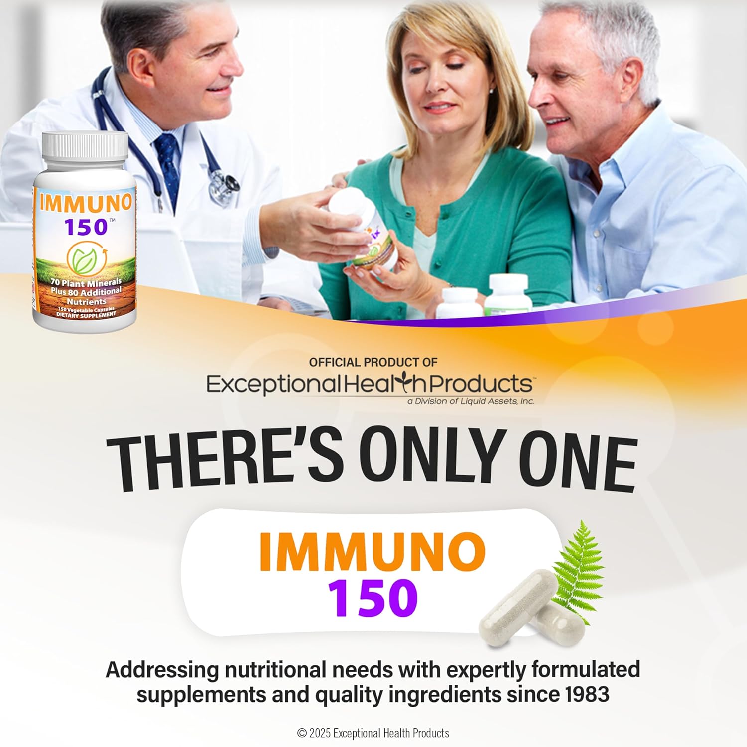 Immuno 150 Immune Support Supplement, Packed with 70 Plant Minerals, 13 Essential Vitamins and 68 Additional Nutrients-150 Vegetable Capsules- Immune Boost for All Age Groups