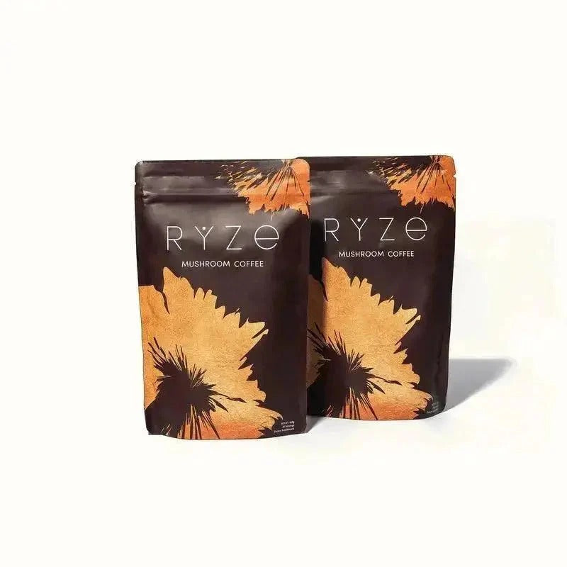 RYZE SUPERFOODS Mushroom Coffee USDA Organic with 6 Adaptogenic Mushrooms, USA Grown Instant Coffee for Better Energy, Focus Digestion Immunity with Lions Mane & Turkey Tail 30 Servings